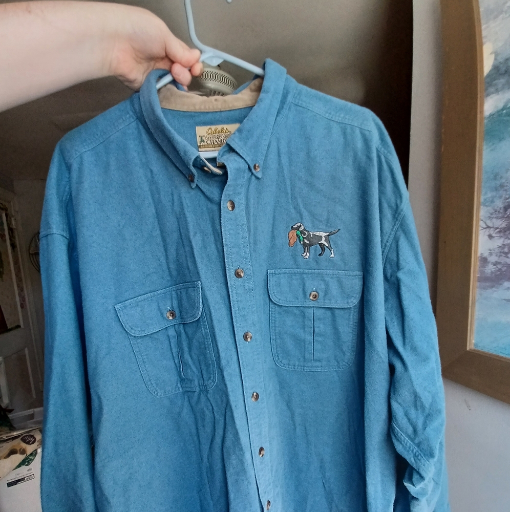Cabela's Blue and Tan Flannel